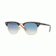 Ray-Ban Clubmaster Sunglasses RB3016 12053F-49 - Top Black/texture Red Frame, Gradient Blue Lenses