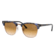 Ray-Ban Clubmaster Sunglasses RB3016 125651-49 - Spotted Brown/Blue Frame, Clear Gradient Brown Lenses