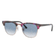Ray-Ban Clubmaster Sunglasses RB3016 12573F-51 - Spotted Grey/Violet Frame, Clear Gradient Blue Lenses
