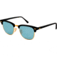 Ray-Ban Clubmaster Sunglasses RB3016 901S3R-49 - Matte Black Frame, polar sky blue Lenses