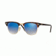 Ray-Ban Clubmaster Sunglasses RB3016 990/7Q-49 - Shiny Red Havana Frame, Blu Flash Gradient Lenses