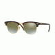 Ray-Ban Clubmaster Sunglasses RB3016 990/9J-49 - Shiny Red Havana Frame, Green Flash Gradient Lenses