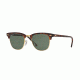 Ray-Ban Clubmaster Sunglasses RB3016 99058E-49 - Red Havana Frame, Polar Green Lenses