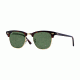 Ray-Ban Clubmaster Sunglasses RB3016 W0366E-49 - Mock Tartaruga Arista Frame, Green Lenses
