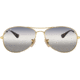 Ray-Ban Cockpit Sunglasses RB3362, Clear Gradient Blue/Grey Lenses, Arista, 56, RB3362-001-GF-56