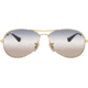 Ray-Ban Cockpit Sunglasses RB3362, Clear Gradient Blue Lenses, Arista, 56, RB3362-001-GD-56