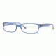 Ray-Ban Eyeglasses RX5114 with Rx Prescription Lenses 5111-5216 - Dark Blue Transparent Frame, Demo Lens Lenses