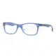 Ray-Ban Eyeglasses RX5228 with Rx Prescription Lenses 5111-5317 - Top Light Blue on Transparent Frame, Demo Lens Lenses