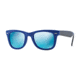 Ray-Ban Folding Wayfarer Sunglasses RB4105 602017-5022 - Matte Blue Frame, Crystal Green / Blue Mirror Lenses