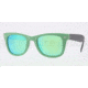 Ray-Ban Folding Wayfarer Sunglasses RB4105 602119-5420 - Matte Green Frame, Crystal Green/Green Mirror Lenses