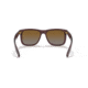 Ray-Ban Justin Sunglasses - Mens, Gradient Brown Polarized Lenses, Transparent Dark Brown Frame, 51, RB4165-6597T5-51