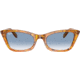 Ray-Ban Lady Burbank RB2299 Sunglasses, Clear Gradient Blue Lenses, Amber Tortoise, 52, RB2299-13423F-52