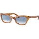 Ray-Ban Lady Burbank RB2299 Sunglasses, Clear Gradient Blue Lenses, Amber Tortoise, 52, RB2299-13423F-52