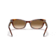 Ray-Ban Lady Burbank RB2299 Sunglasses, Clear Gradient Brown Lenses, Striped Havana, 52, RB2299-954-51-52