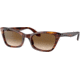 Ray-Ban Lady Burbank RB2299 Sunglasses, Clear Gradient Brown Lenses, Striped Havana, 52, RB2299-954-51-52