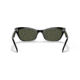 Ray-Ban Lady Burbank RB2299 Sunglasses, Green Lenses, Black, 52, RB2299-901-31-52