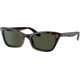 Ray-Ban Lady Burbank RB2299 Sunglasses, Green Lenses, Havana, 52, RB2299-902-31-52