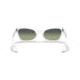 Ray-Ban Lady Burbank RB2299 Sunglasses, Green Vintage Lenses, White, 52, RB2299-975-BH-52