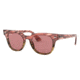 Ray-Ban METEOR RB2168 Progressive Prescription Sunglasses, 50mm, Pink Gradient/Beige Striped, RB2168-1253U0-50-PRO