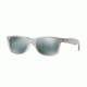 Ray-Ban New Wayfarer RB2132F Single Vision Prescription Sunglasses RB2132F-614440-52 - Lens Diameter 52 mm, Frame Color Top Brushed Silver On Transp