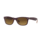 Ray-Ban NEW WAYFARER RB2132F Single Vision Prescription Sunglasses RB2132F-619285-55 - Lens Diameter 55 mm, Frame Color Top Matte Violet On Orange