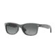 Ray-Ban NEW WAYFARER RB2132F Single Vision Prescription Sunglasses RB2132F-624171-58 - Lens Diameter 58 mm, Frame Color Black/top Grey Alcantara