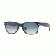 Ray-Ban New Wayfarer RB2132F Single Vision Prescription Sunglasses RB2132F-63083F-55 - Lens Diameter 55 mm, Frame Color Matte Blue On Opal Brown