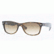 Ray-Ban New Wayfarer Bifocal Sunglasses RB2132 with Lined Bi-Focal Rx Prescription Lenses RB2132-710-51-5518 - Lens Diameter: 55 mm, Frame Color: Light Havana