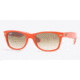 Ray-Ban New Wayfarer Bifocal Sunglasses RB2132 with Lined Bi-Focal Rx Prescription Lenses RB2132-757-51-5218 - Lens Diameter: 52 mm, Frame Color: Dark Orange