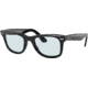 Ray-Ban Original Wayfarer RB2140F Sunglasses, Black, Light Grey, 52, RB2140F-601-R5-52