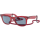 Ray-Ban Original Wayfarer RB2140 Sunglasses, Transparent Red, Blue Lenses, 50, RB2140-661456-50