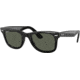 Ray-Ban Original Wayfarer RB2140F Sunglasses, Black Frame, G-15 Green Lens, 54, RB2140F-901-58-54