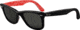 Ray-Ban RB2140 Original Wayfarer SV Prescription Sunglasses - Black On Text. Red Gl W Frame, 50mm Lenses, 1016-5022