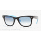 Ray-Ban Original Wayfarer Prescription Sunglasses RB2140 RB2140-10013F-4722 - Frame Color: Top Black On Transparent Azure, Lens Diameter: 47 mm