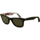 Ray-Ban Original Wayfarer Sunglasses RB2140 1114-5022 - Top Black on Texture London Frame, Green Lenses