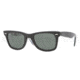 Ray-Ban Original Wayfarer Sunglasses RB2140 1114-5022 - Top Black on Texture London Frame, Green Lenses