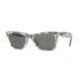 Ray-Ban Original Wayfarer Sunglasses RB2140 1115-5022 - Top Texture on London Frame, Green Lenses