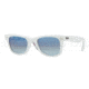 Ray-Ban Original Wayfarer Sunglasses RB2140 11163Q-5022 - Top White Texture Frame, Azure Mirror Blue Gradient Lenses