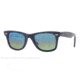 Ray-Ban Original Wayfarer Sunglasses RB2140 111716-50 - Top Blue On Texture London Frame, Green Mirror Blue Gradient Lenses