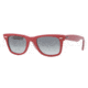 Ray-Ban Original Wayfarer Sunglasses RB2140 111871-5022 - Top Red Texture London Frame, Gray Gradient Azure Lenses