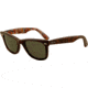 Ray-Ban Original Wayfarer Sunglasses RB2140 1122-5022 - Top Havana On Texture Frame, Green Lenses
