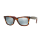 Ray-Ban Original Wayfarer Sunglasses RB2140 117830-54 - Striped Havana Frame, Light Green Mirror Silver Lenses
