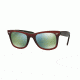 Ray-Ban Original Wayfarer Sunglasses RB2140, Top Grad Red On Light Red Frame, Mirror Green Lenses, 12022X-50