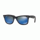 Ray-Ban Original Wayfarer Sunglasses RB2140, Top Blue Grad On Light Blue Frame, Mirror Blue Lenses, 120368-50