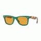 Ray-Ban Original Wayfarer Sunglasses RB2140 1240N9-50 - Green Frame, Yellow Polar Lenses