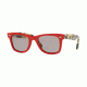 Ray-Ban Original Wayfarer Sunglasses RB2140 1243P2-50 - Red Frame, Grey Polar Lenses