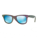 Ray-Ban Original Wayfarer Sunglasses RB2140 611217-50 - Metallic Violet Frame, Grey Mirror Blue Lenses