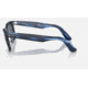 Ray-Ban Original Wayfarer Sunglasses, Striped Blue Frame, Blue Lens, Bio-Acetate, 50, RB2140-1361R5-50