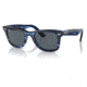 Ray-Ban Original Wayfarer Sunglasses, Striped Blue Frame, Blue Lens, Bio-Acetate, 50, RB2140-1361R5-50