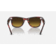Ray-Ban Original Wayfarer Sunglasses, Striped Red Frame, Brown Gradient Lens, Bio-Acetate, 50, RB2140-136285-50
